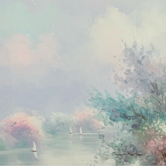 Victorian Pastel Oil Painting - Picture 3 of 8